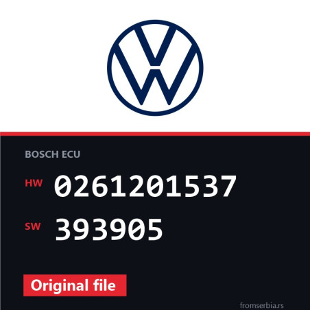 VW Passat 0261201537 393905 original ECU file