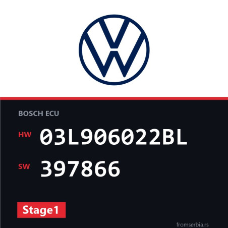 VW Passat 03L906022BL 397866 Stage1 tuning file