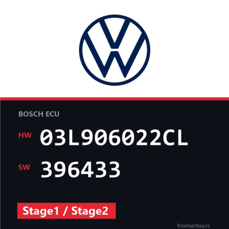 VW Passat 03L906022CL 396433 Stage1 / Stage2 tuning file