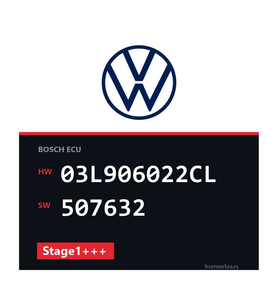 VW Passat 03L906022CL 507632 Stage1+++ tuning file
