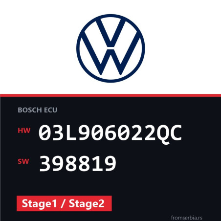 VW Passat 03L906022QC 398819 Stage1 / Stage2 tuning file