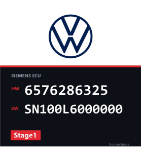 VW Passat 6576286325 SN100L6000000 Stage1 tuning file