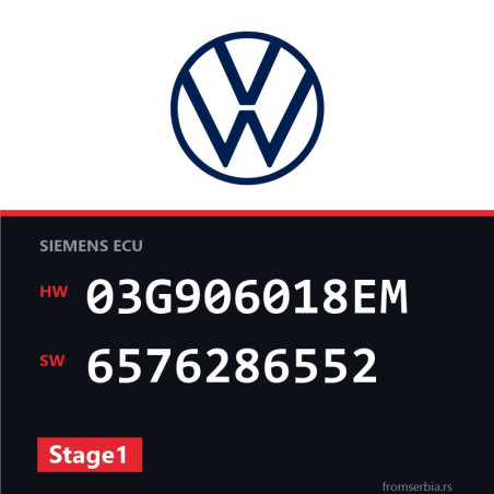 VW Passat 03G906018EM 6576286552 Stage1 tuning file