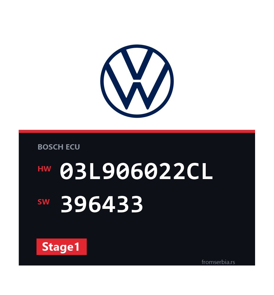 VW Passat 03L906022CL 396433 Stage1 tuning file