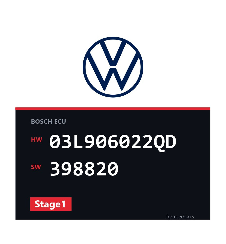 VW Passat 03L906022QD 398820 Stage1 tuning file