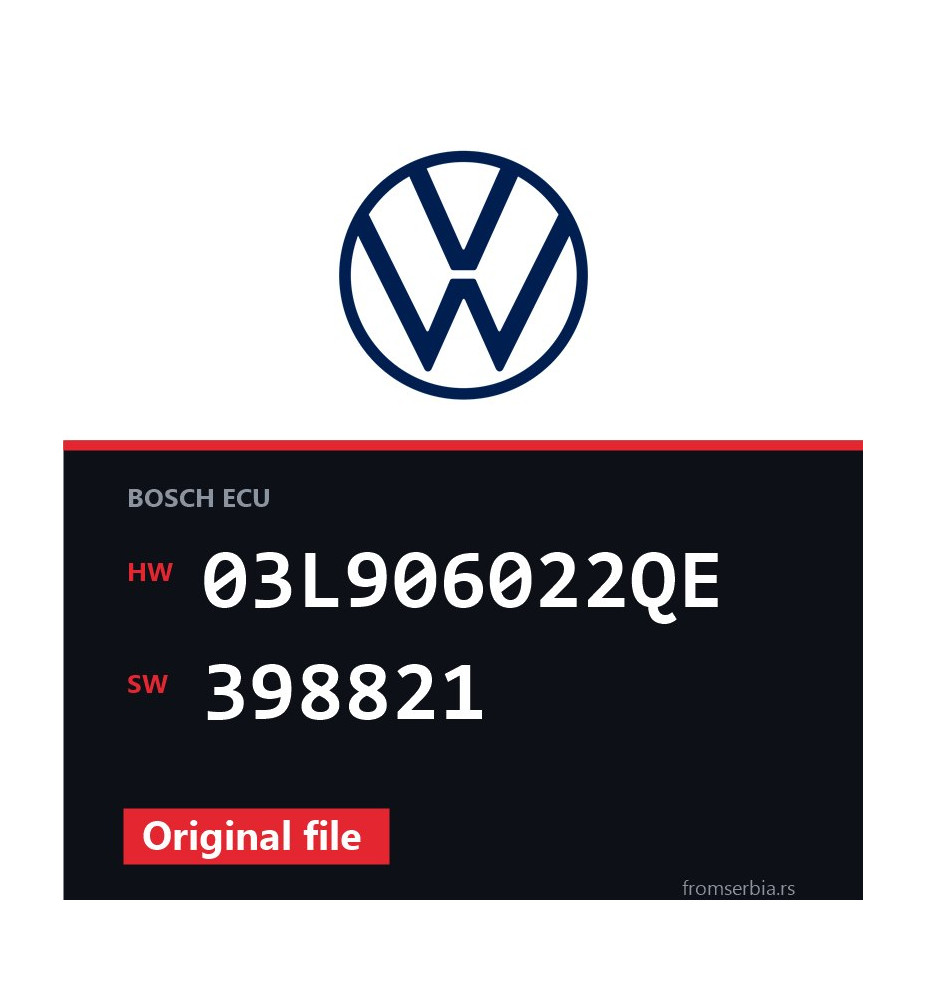 VW Passat 03L906022QE 398821 original ECU file