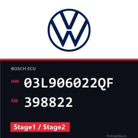 VW Passat 03L906022QF 398822 Stage1 / Stage2 tuning file
