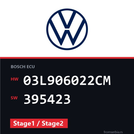 VW Passat 03L906022CM 395423 Stage1 / Stage2 tuning file