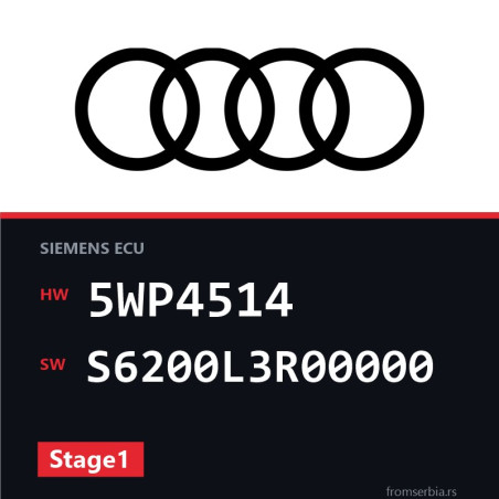 Audi A4 5WP4514 S6200L3R00000 Stage1 tuning file