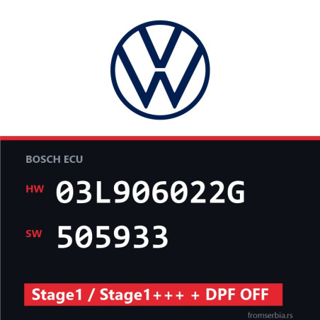 VW Passat 03L906022G 505933 Stage1 / Stage1+++ + DPF OFF tuning file