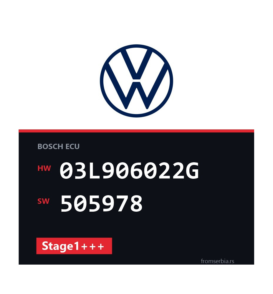 VW Passat 03L906022G 505978 Stage1+++ tuning file