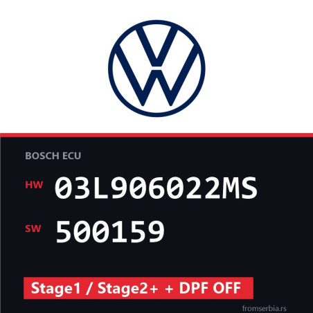 VW Passat 03L906022MS 500159 Stage1 / Stage2+ + DPF OFF tuning file
