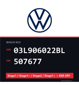 VW 03L906022BL 507677 Stage1 / Stage1+ / Stage2 / Stage1+ + EGR OFF fi