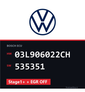 VW Passat 03L906022CH 535351 Stage1+ + EGR OFF tuning file