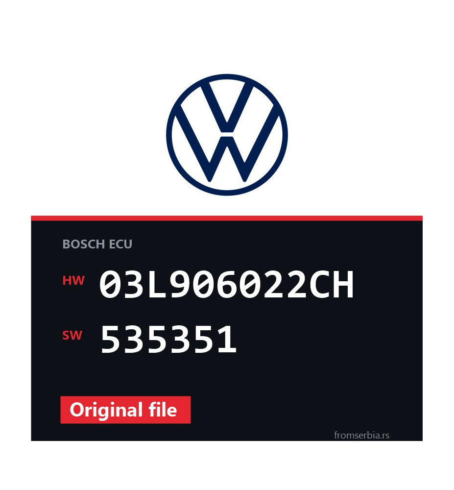 VW Passat 03L906022CH 535351 original ECU file