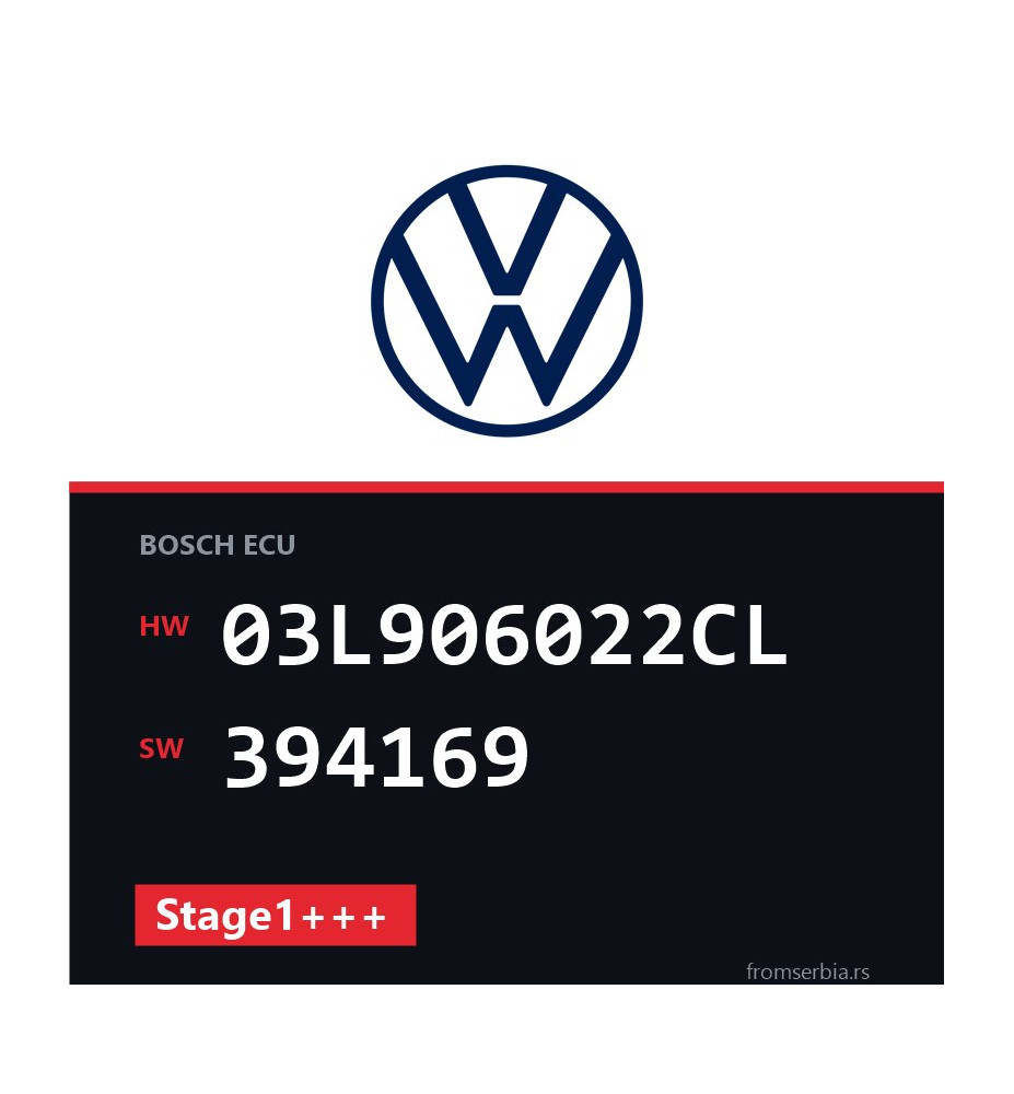 VW Passat 03L906022CL 394169 Stage1+++ tuning file