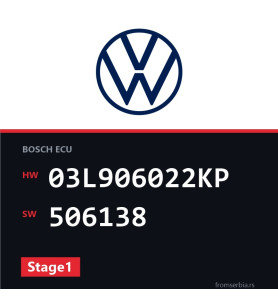 VW Passat 03L906022KP 506138 Stage1 tuning file