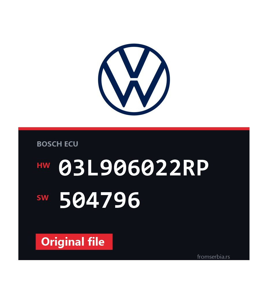 VW Passat 03L906022RP 504796 original ECU file