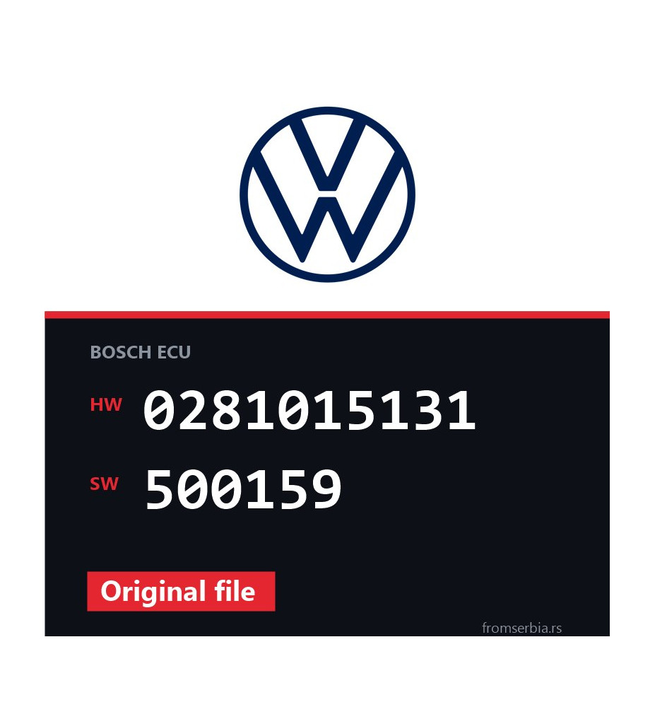 VW Passat 0281015131 500159 original ECU file