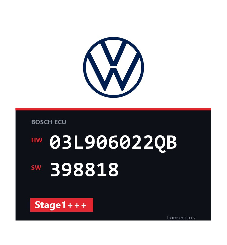 VW Passat 03L906022QB 398818 Stage1+++ tuning file
