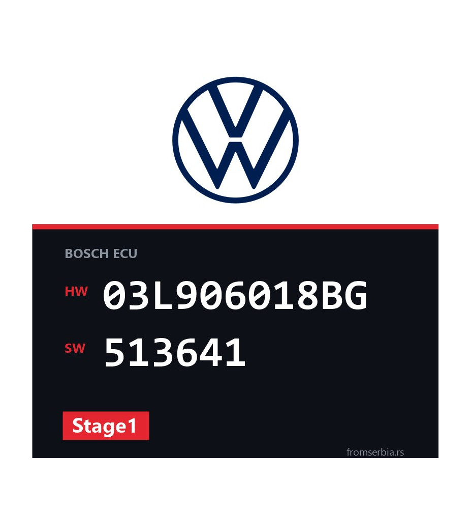 VW Passat 03L906018BG 513641 Stage1 tuning file