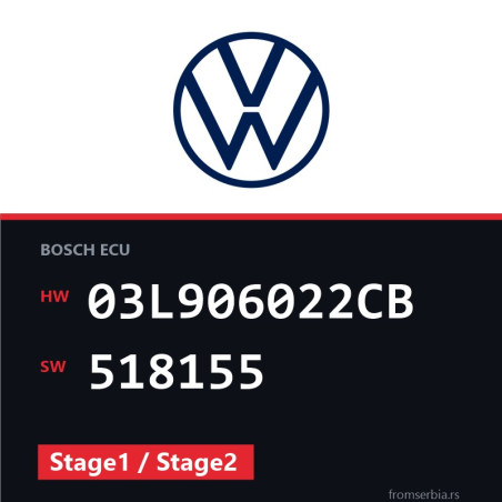 VW Passat 03L906022CB 518155 Stage1 / Stage2 tuning file