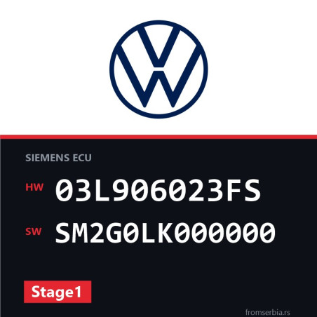 VW Passat 03L906023FS SM2G0LK000000 Stage1 tuning file