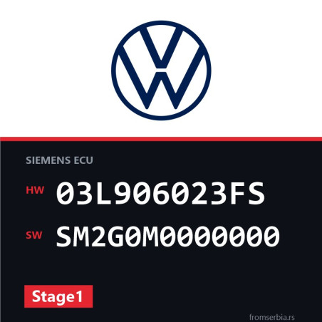 VW Passat 03L906023FS SM2G0M0000000 Stage1 tuning file