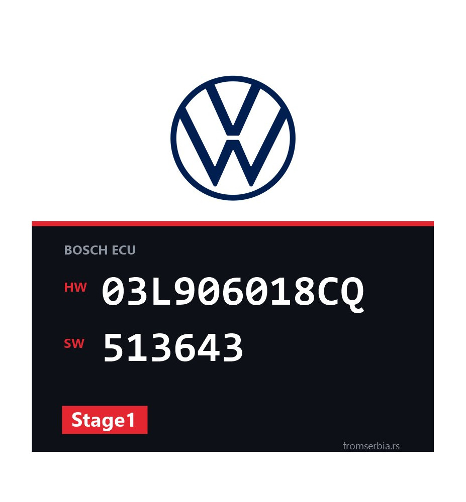 VW Passat 03L906018CQ 513643 Stage1 tuning file