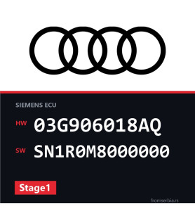 Audi A4 03G906018AQ SN1R0M8000000 Stage1 tuning file