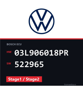 VW Passat 03L906018PR 522965 Stage1 / Stage2 tuning file