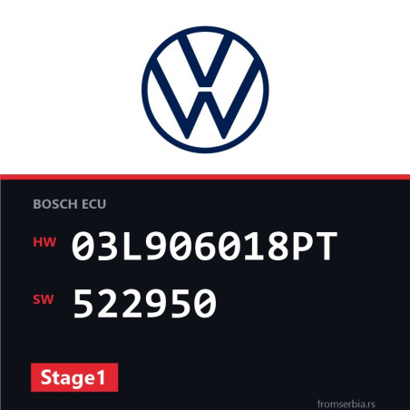 VW Passat 03L906018PT 522950 Stage1 tuning file