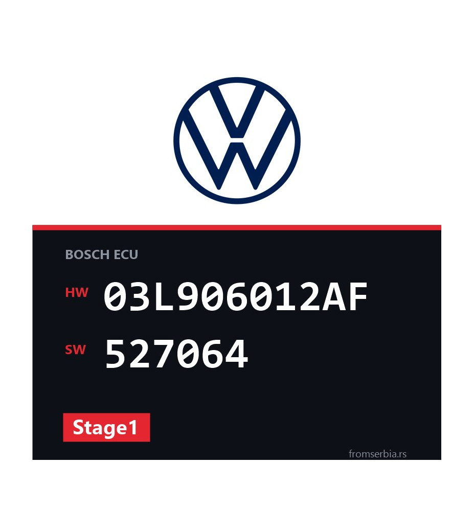 VW Passat 03L906012AF 527064 Stage1 tuning file
