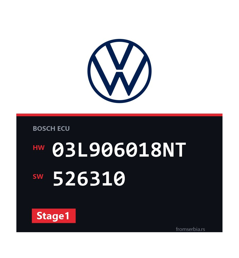 VW Passat 03L906018NT 526310 Stage1 tuning file