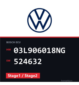 VW Passat 03L906018NG 524632 Stage1 / Stage2 tuning file