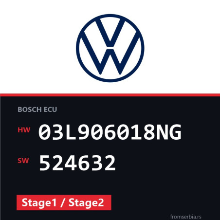 VW Passat 03L906018NG 524632 Stage1 / Stage2 tuning file