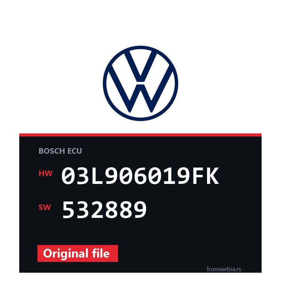 VW Passat 03L906019FK 532889 original ECU file