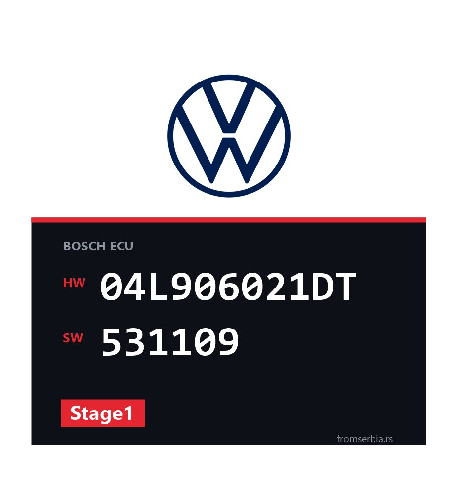 VW Passat 04L906021DT 531109 Stage1 tuning file