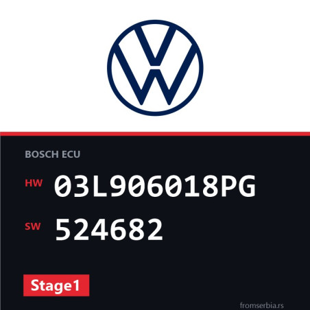 VW Passat 03L906018PG 524682 Stage1 tuning file