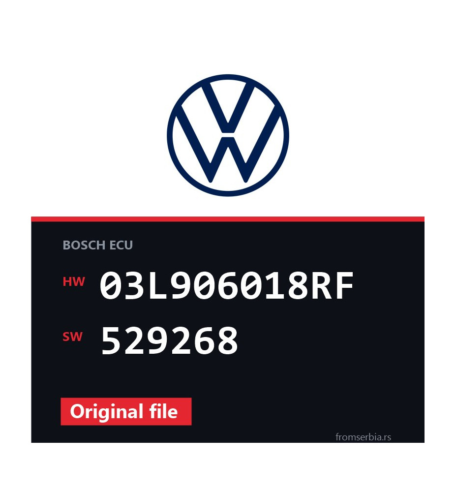 VW Passat 03L906018RF 529268 original ECU file
