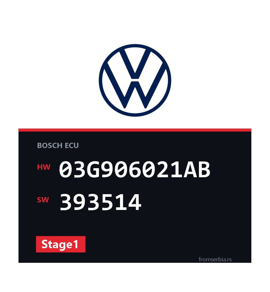 VW Passat 03G906021AB 393514 Stage1 tuning file