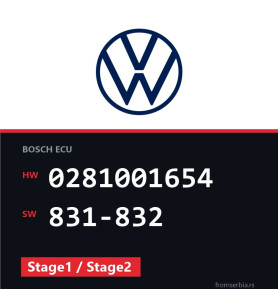 VW Passat 0281001654 831-832 Stage1 / Stage2 tuning file