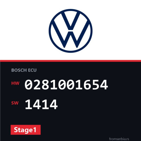 VW Passat 0281001654 1414 Stage1 tuning file