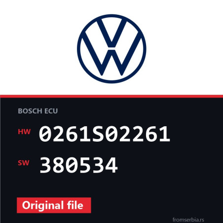 VW Passat 0261S02261 380534 original ECU file