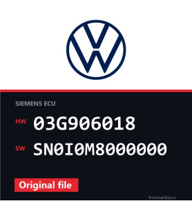 VW Passat 03G906018 SN0I0M8000000 original ECU file