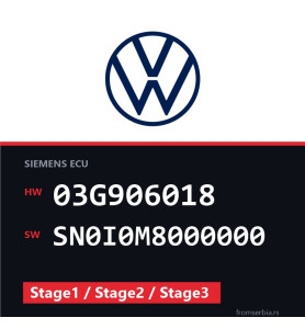 VW Passat 03G906018 SN0I0M8000000 Stage1 / Stage2 / Stage3 tuning file