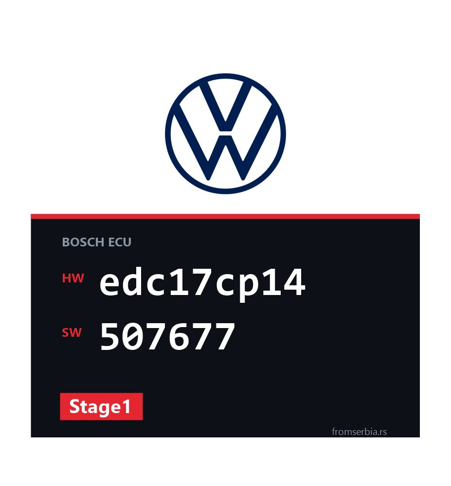 VW Passat edc17cp14 507677 Stage1 tuning file