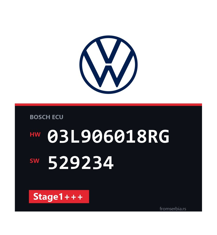 VW Passat 03L906018RG 529234 Stage1+++ tuning file