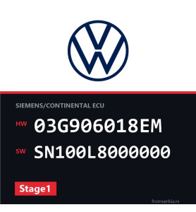 VW Passat 03G906018EM SN100L8000000 Stage1 tuning file