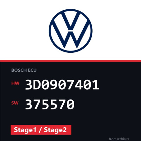 VW Phaeton 3D0907401 375570 Stage1 / Stage2 tuning file
